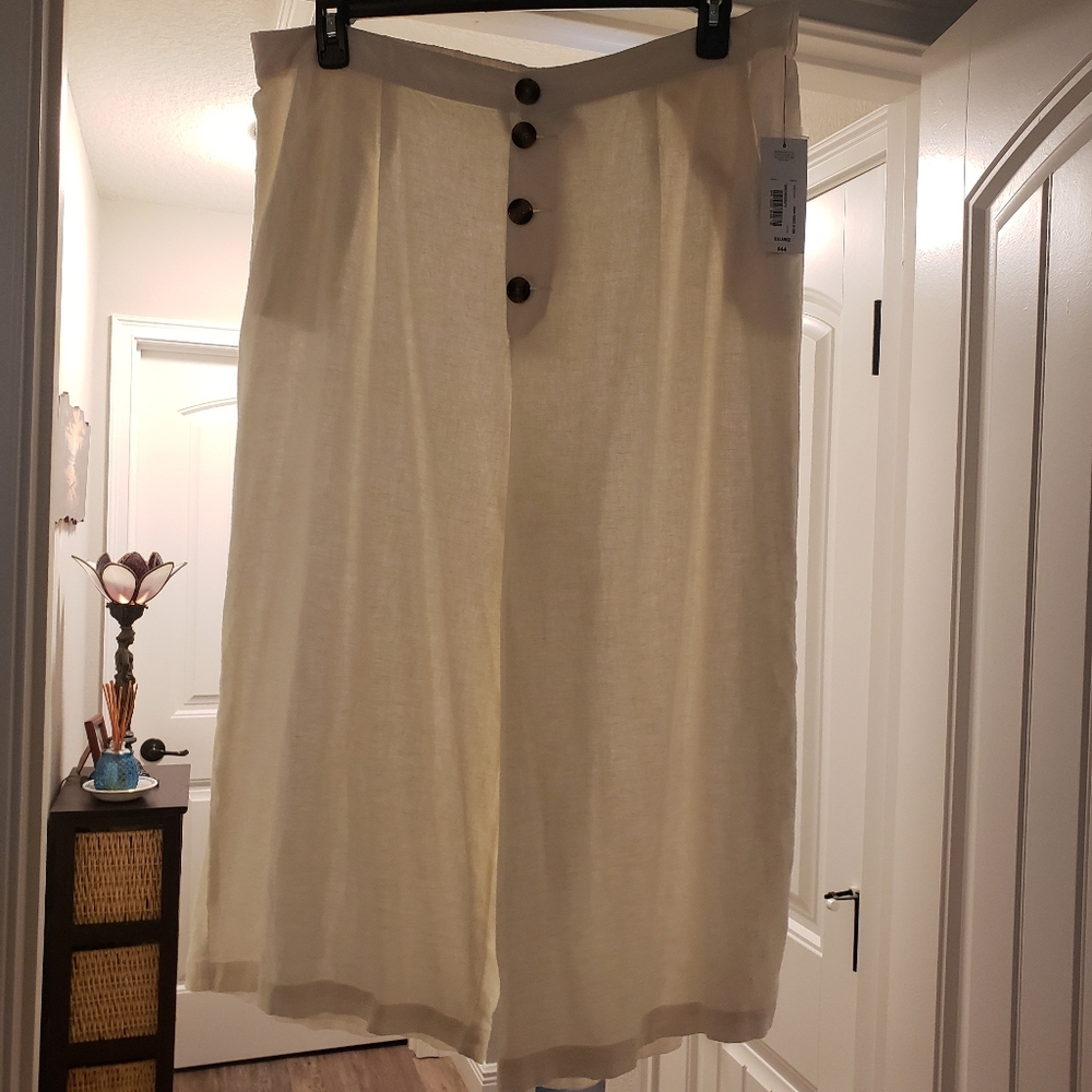 Wide Leg Cream Pants